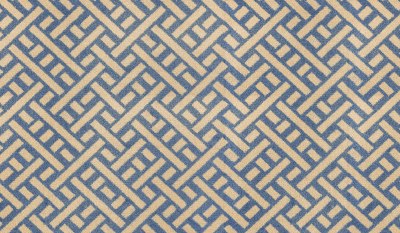 28" x 47" Blue and White Trellis Rug