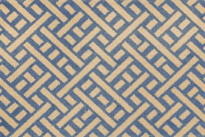 20" x 28" Blue and White Trellis Rug