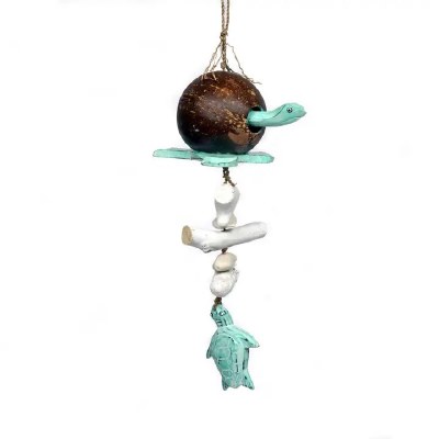 21" Aqua Bobbing Sea Turtle Coconut Drop