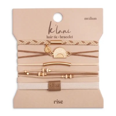 Set of Five Medium "Rise" Sun Hair Tie/Bracelets