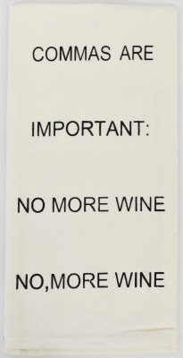 "Commas Are Important" Kitchen Towel