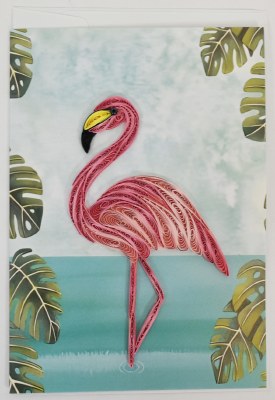 Flamingo Quilling Card