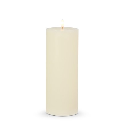 3.5" x 9" LED Ivory 3D Flame Luminesce Pillar Candle