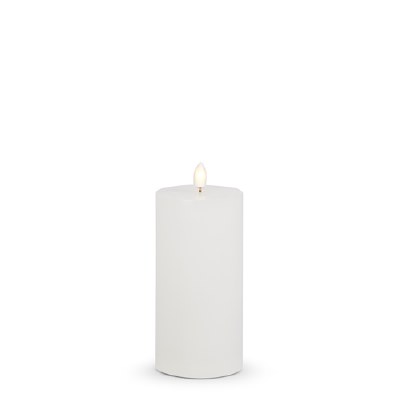 3" x 6" LED White 3D Flame Luminesce Pillar Candle