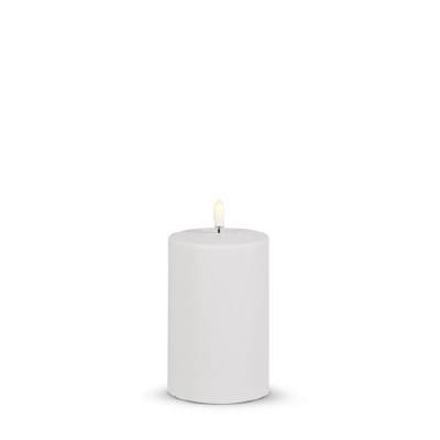 3" x 5" LED White Indoor/Outdoor 3D Flame Luminesce Pillar Candle