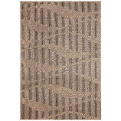 5.3' x 7.3' Taupe Waves Monaco Rug