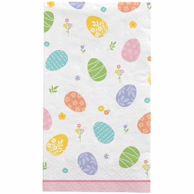 8" x 4" Multipastel Easter Eggs Guest Towels