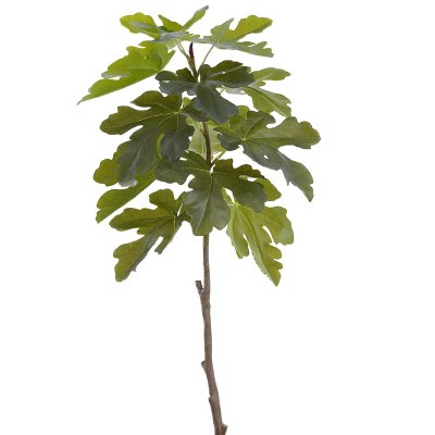 41" Faux Green Fig Leaf Branch