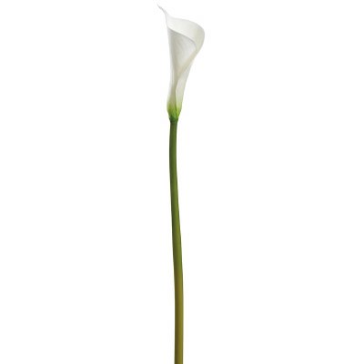25" Faux White Calla Lily Bud Stem