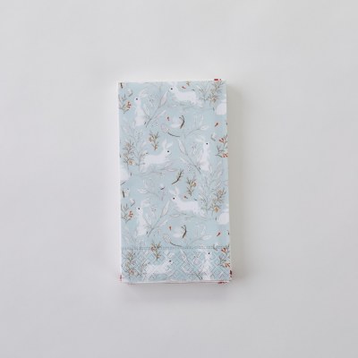 Mist Frolicking Bunnies Guest Towels