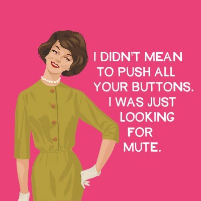 5" Square "I Was Just Looking For Mute" Beverage Napkins