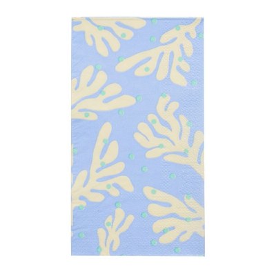 Blue and White Coral Guest Towels