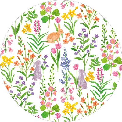 Pack of Eight 8" Round Bunny Field Paper Plates