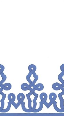 8" x 5" Blue Design Guest Towels