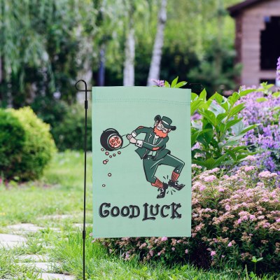 18" x 12" Mini "Good Luck" St. Patrick's Day Garden Flag