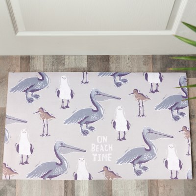 20" x 34" Beach Time Birds Doormat