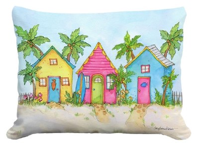 19" x 24" Beach Cottages Decorative Indoor/Outdoor Coastal Pillow