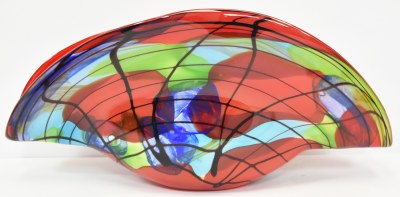 24" Multicolor Glass Taco Bowl