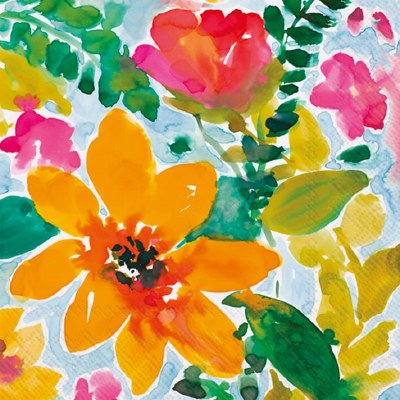 5" Sq Bright and Cheery  Beverage Napkins