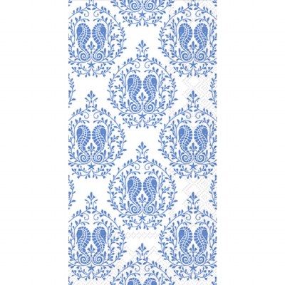 8.5" x 4.5" Grand Blue Seahorse Guest Towels