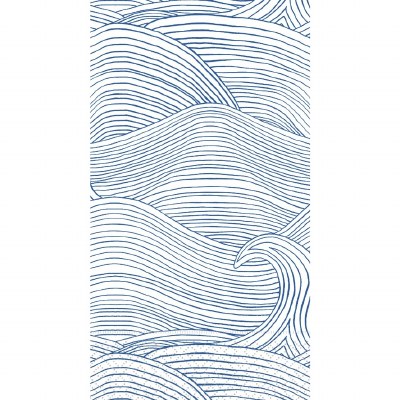 8.5" x 4.5" Blue Wind and Waves Guest Towels