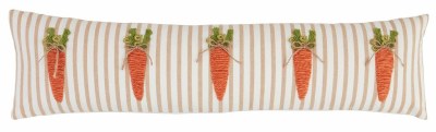 7" x 30" Orange Carrots Decorative Easter Pillow by Mud Pie
