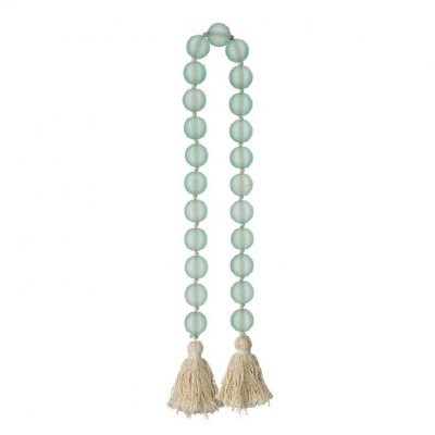 36" Green Frosted Glass Beads Table Garland