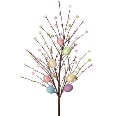 28" Faux Multipastel Egg Spray