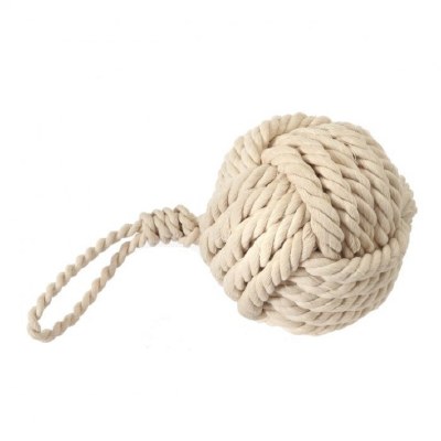 4" White Rope Knot Orb