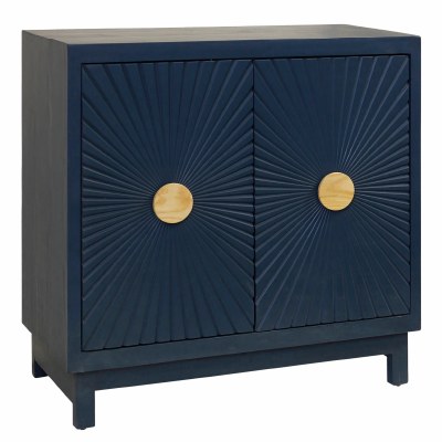 36" Dark Blue Two Door Cabinet