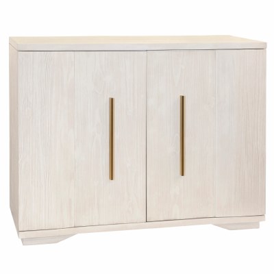 46" White Wash Two Door Credenza