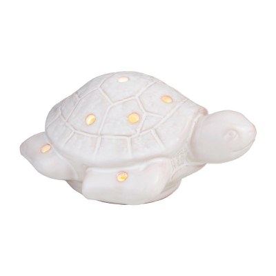 2" LED White Sea Turtle Decorative Sitter by Mud Pie