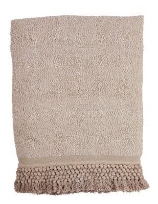 50" x 60" Taupe Boucle Throw Blanket by Mud Pie