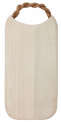 8" x 16" Bleached Wood Board With a Rope Handle by Mud Pie