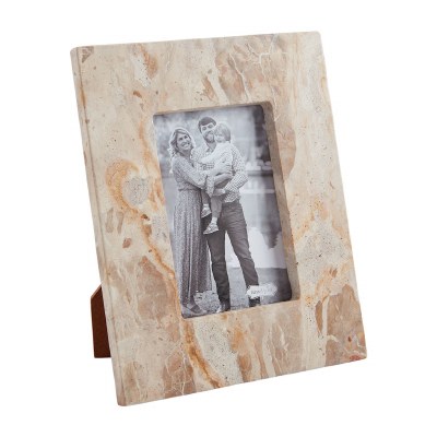 4" x 6" Tan Marble Photo Frame by Mud Pie