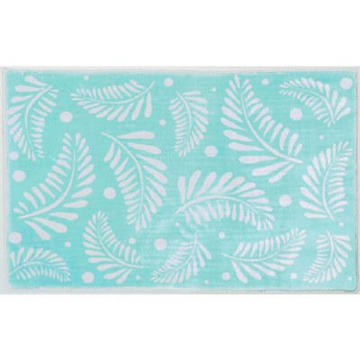 21" x 33" Cozy Living Palms on Aqua Rug