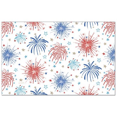Pack of 24 11" x 17" Star Spagngled Paper Placemats