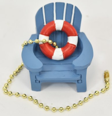 Blue Adirondack Chair Fan Pull
