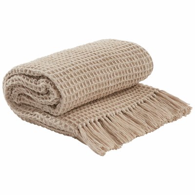 50" x 60" Beige Ellery Throw Blanket