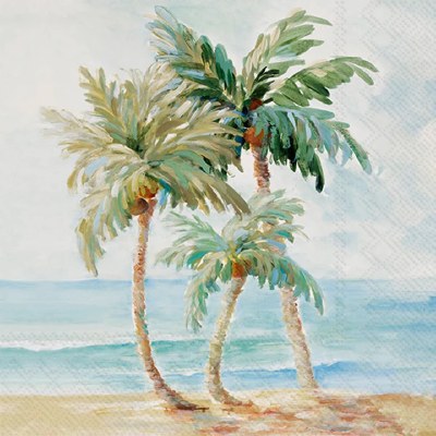 5" Square Palms in Paradise Beverage Napkins