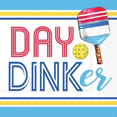 5" Square Day Dinker Pickleball Beverage Napkins