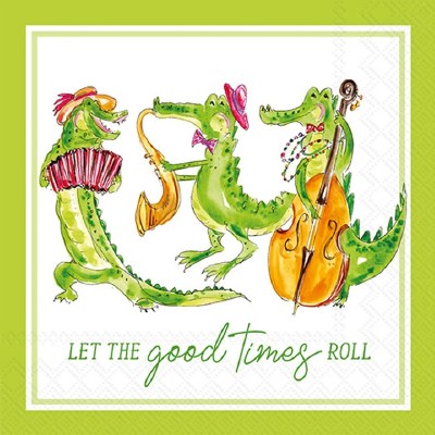 5" Square Alligator Band Beverage Napkins