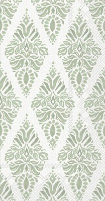 8" x 4.5"Green Soft Petals Guest Towels