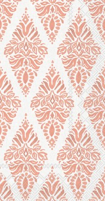 8" x 4.5" Peach Soft Petals Guest Towels