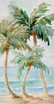 8" x 4.5" Palms in Paradise Guest Towels