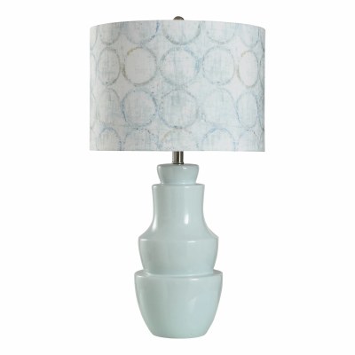 30" Light Blue Circle Shade Table Lamp