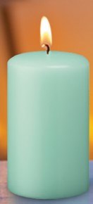 3" x 4" Turquoise Pillar Candle