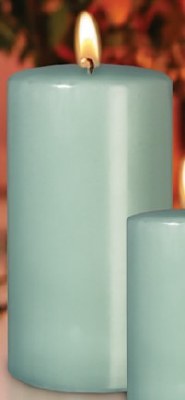 4" x 6" Seafoam Pillar Candle