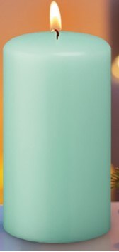 4" x 6" Turquoise Pillar Candle