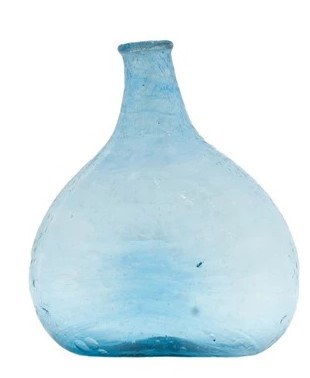 8" Light Blue Glass Vase